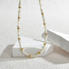 Women's Bohemian Geometric Stainless Steel And Titanium Steel Beaded Handmade Electroplated Necklace