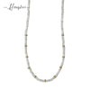 Women's Bohemian Geometric Stainless Steel And Titanium Steel Beaded Handmade Electroplated Necklace