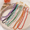 Women's Bohemian Handmade Rice Bead Geometric Short Choker Necklace