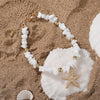 Women's Bohemian Imitation Pearl Braided Anklet With Starfish Shell And Geometric Pattern