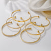 Women's Bohemian Iron Open Bracelet Set With Love Letter Hit Arrow Diamond Geometric Pattern And Electroplating