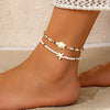 Women's Bohemian Plastic And Resin Anklet With Ocean Wind Shell Starfish Turtle And Animal Patterns