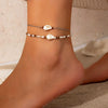Women's Bohemian Plastic And Resin Anklet With Ocean Wind Shell Starfish Turtle And Animal Patterns
