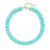 Women's Bohemian Resin Beaded Necklace With Geometric Pendant Ball Chain And Electroplated Casual Fashion Jewelry