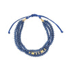 Women's Bohemian Simple Allmatch Handwoven Glass And Glaze Geometric Multilayered Crystal Cut Beaded Bracelet