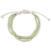Women's Bohemian Simple Allmatch Handwoven Glass And Glaze Geometric Multilayered Crystal Cut Beaded Bracelet