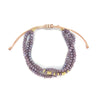 Women's Bohemian Simple Allmatch Handwoven Glass And Glaze Geometric Multilayered Crystal Cut Beaded Bracelet