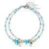 Women's Bohemian Simple Glass Glazed Animal Zodiac Starfish Conch Anklet With Pearl Pendant