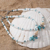 Women's Bohemian Simple Glass Glazed Animal Zodiac Starfish Conch Anklet With Pearl Pendant