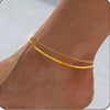 Women's Bohemian Stainless Steel Layered Anklet Simple Fashion Geometric Beach Jewelry