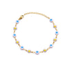 Women's Bohemian Style Colorful Flower Anklet Jewelry Stainless Steel And Resin