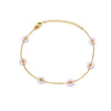 Women's Bohemian Style Colorful Flower Anklet Jewelry Stainless Steel And Resin