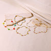 Women's Bohemian Style Colorful Flower Anklet Jewelry Stainless Steel And Resin