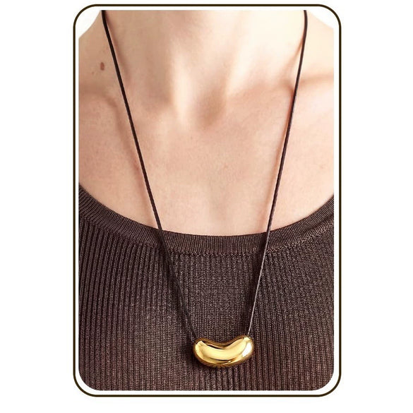 Women's Bohemian Style Copper Geometric U Shaped Choker Necklace With Electroplated Pendant Casual Fashion Jewelry