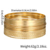 Women's Bohemian Style Exaggerated Wide Face Iron Metal Bracelet Set With Geometric Design And Electroplating