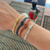 Women's Bohemian Style Glass And Glaze Beaded Handwoven Geometric Bracelet