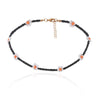 Women's Bohemian Style Handmade Daisy Flower Beaded Collarbone Necklace With Rice Beads And Ball Chain