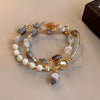 Women's Bohemian Style Handmade Multi Layer Rice Beads Geometric Bracelet Jewelry