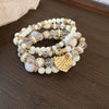 Women's Bohemian Style Handmade Multi Layer Rice Beads Geometric Bracelet Jewelry