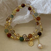 Women's Bohemian Style Handmade Multi Layer Rice Beads Geometric Bracelet Jewelry