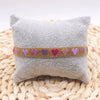 Women's Bohemian Style Heart Glass And Glaze Beads Purely Handmade Bracelet