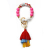 Women's Bohemian Style Silicone Round Bead Tassel Bracelet