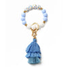 Women's Bohemian Style Silicone Round Bead Tassel Bracelet
