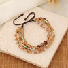 Women's Bohemian Woven Bracelet With Rice Beads And Dripping Oil Treatment Original Design