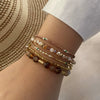 Women's Bohemian Woven Bracelet With Rice Beads And Dripping Oil Treatment Original Design