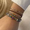 Women's Bohemian Woven Bracelet With Rice Beads And Dripping Oil Treatment Original Design