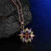 Women's Bohemian Zircon Jewelry Set With Plant Flower Design Snowflake Earrings Necklace And Bracelet