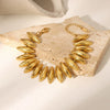 Women's Bold Geometric Stainless Steel Bracelet With Gold Vacuum Electroplated Finish Fashion Jewelry Wholesale