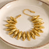 Women's Bold Geometric Stainless Steel Bracelet With Gold Vacuum Electroplated Finish Fashion Jewelry Wholesale