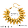 Women's Bold Geometric Stainless Steel Bracelet With Gold Vacuum Electroplated Finish Fashion Jewelry Wholesale