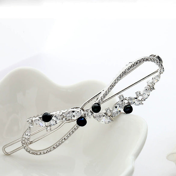 Women's Bow Hairpin Set With Zircon And Freshwater Pearl Accents Copper Hair Accessories