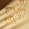 Women's Bow Tassel Titanium Steel Earrings With Electroplating