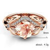 Women's Bow Zircon Copper Rose Gold Plated Ring
