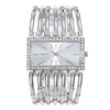 Women's Bracelet Quartz Watch Alloy Case Stainless Steel Clasp Imitation Leather Strap Rectangle Dial Leisure Style