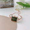 Women's Bracelet Watch Alloy Case Ordinary Glass Mirror Leisure Marble Square Design