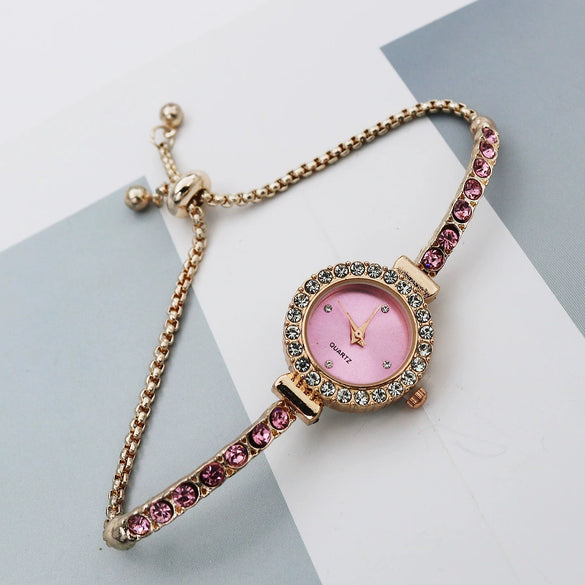 Women's Bracelet Watch Alloy Case Stainless Steel Strap Round Dial Leisure Style