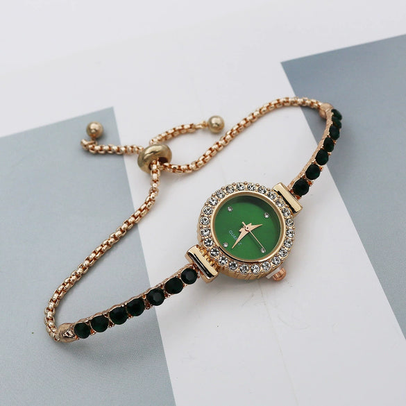 Women's Bracelet Watch Alloy Case Stainless Steel Strap Round Dial Leisure Style