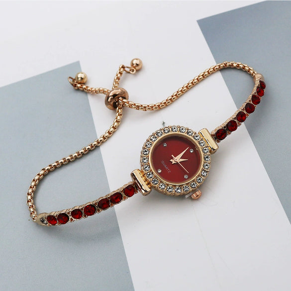 Women's Bracelet Watch Alloy Case Stainless Steel Strap Round Dial Leisure Style
