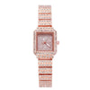 Women's Bracelet Watch Alloy Case Steel Strap Rectangle Dial Rhinestone Gypsophila Design