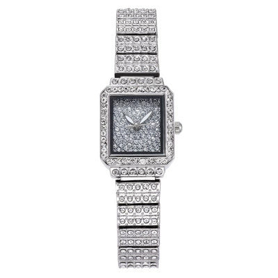 Women's Bracelet Watch Alloy Case Steel Strap Rectangle Dial Rhinestone Gypsophila Design
