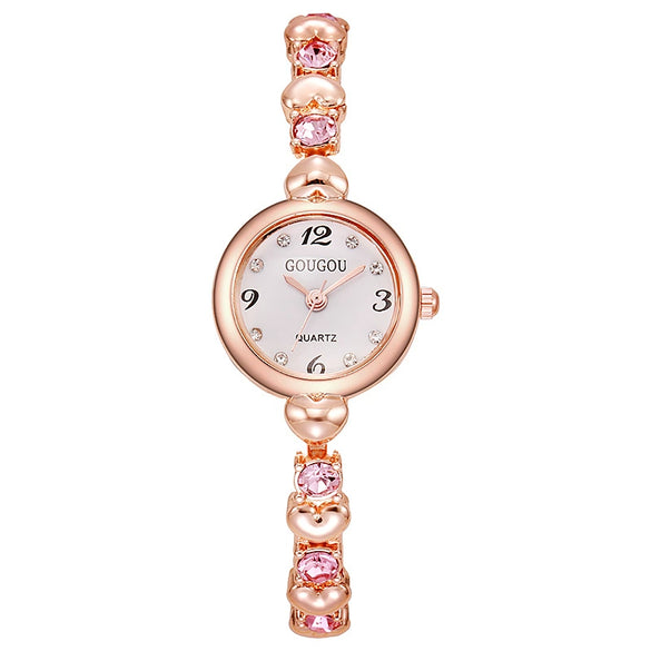 Women's Bracelet Watch Alloy Peach Heart Shape
