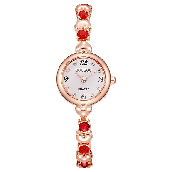 Women's Bracelet Watch Alloy Peach Heart Shape