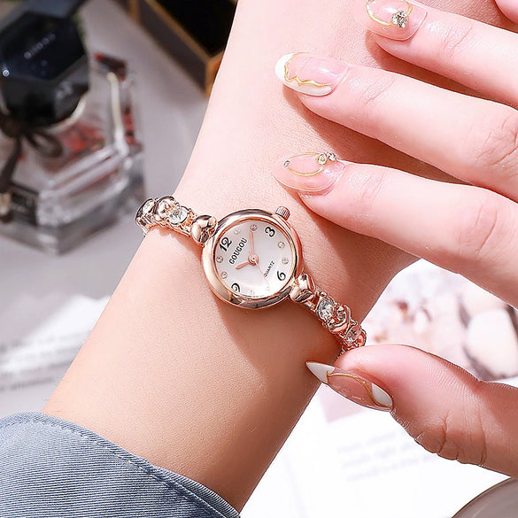 Women's Bracelet Watch Alloy Peach Heart Shape