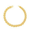 Women's Brass And Copper Zinc Alloy Heart Shape Goldplated Buckle Bracelet Jewelry