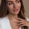 Women's Brass Cubic Zirconia Tennis Necklace Geometric Clavicle Chain With Electroplated Hip Hop Style
