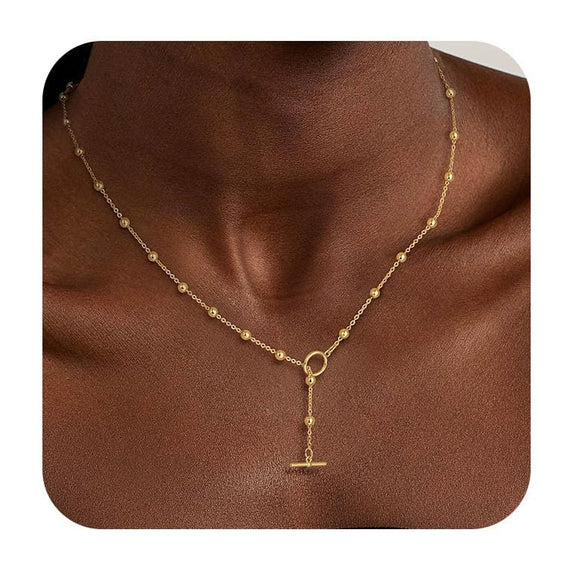 Women's Brass Geometric Layered Choker Necklace With Cuban Chain Electroplated Trendy Hip Hop Jewelry